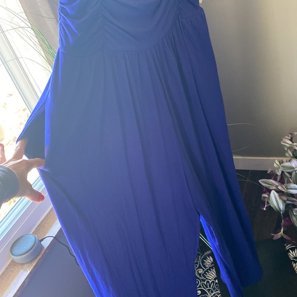 Ava & ViV purplish blue jumper with pockets adjustable straps - Picture 4 of 16